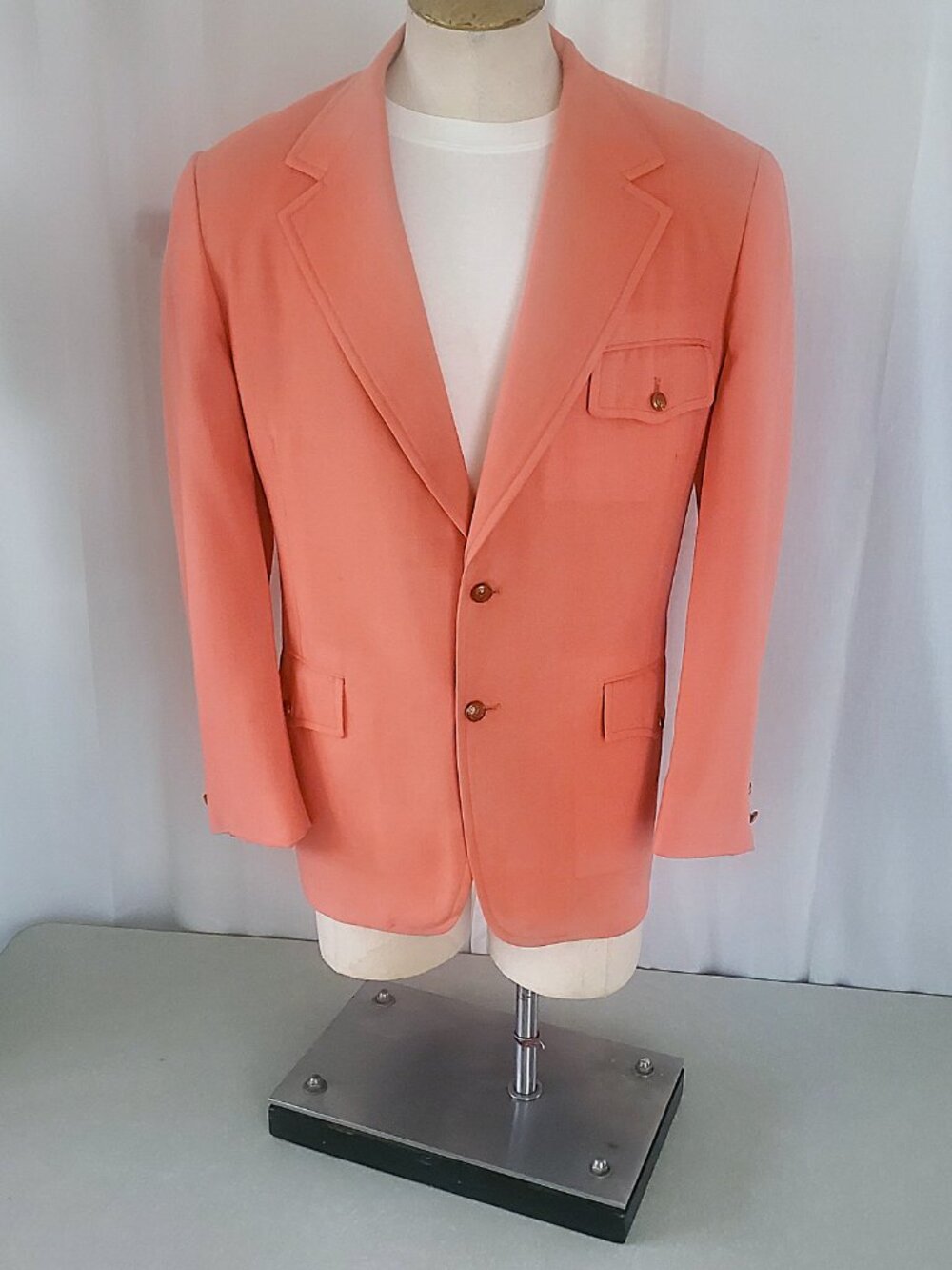 Vintage Coral Sport Coat/ Palm Beach Men/ Size 42